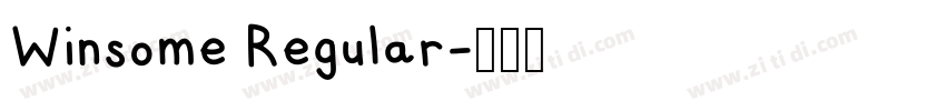 Winsome Regular字体转换